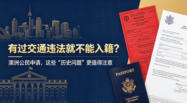 有过交通违法就不能入籍？澳洲公民申请，这些“历史问题”更值得注意
